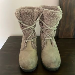 Sorel Joan of Arctic Wedge Bootie-Gray/Beige